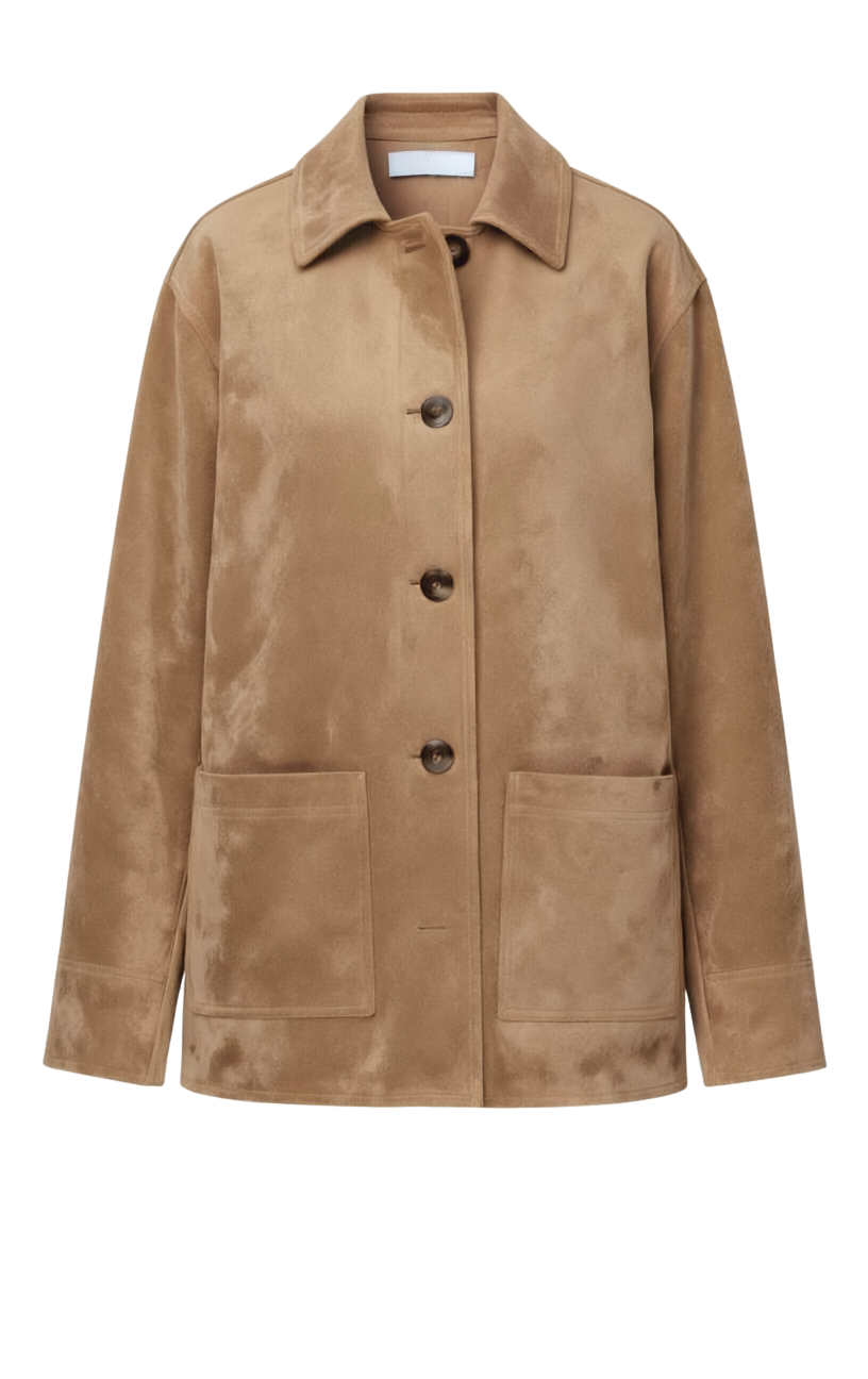 DECKER FAUX SUEDE CHORE COAT