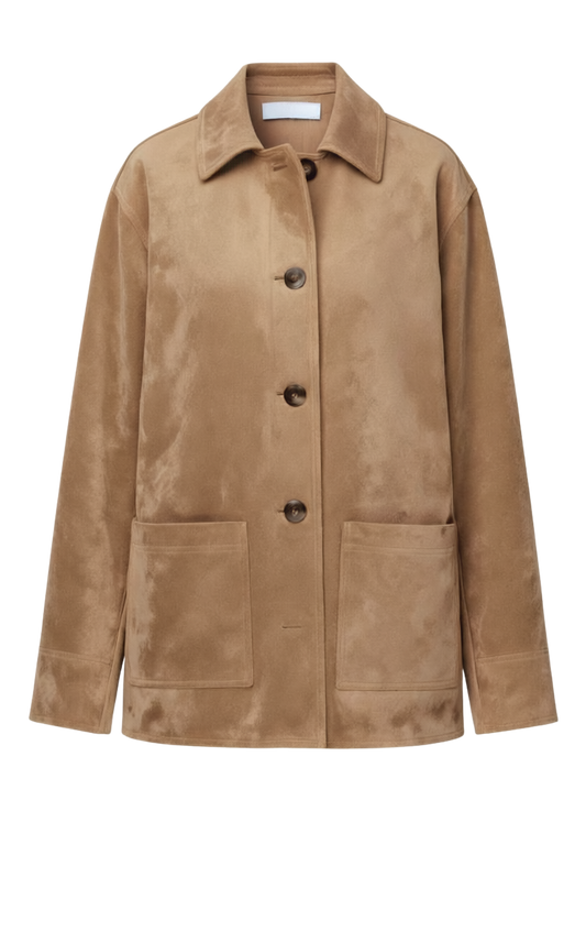 DECKER FAUX SUEDE CHORE COAT