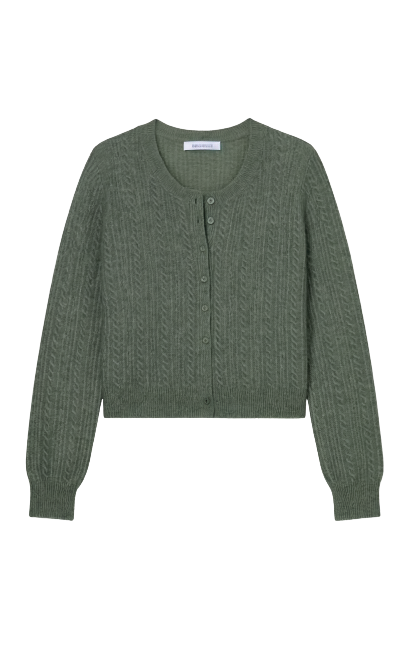 MEDINA CABLE POINTELLE CARDIGAN
