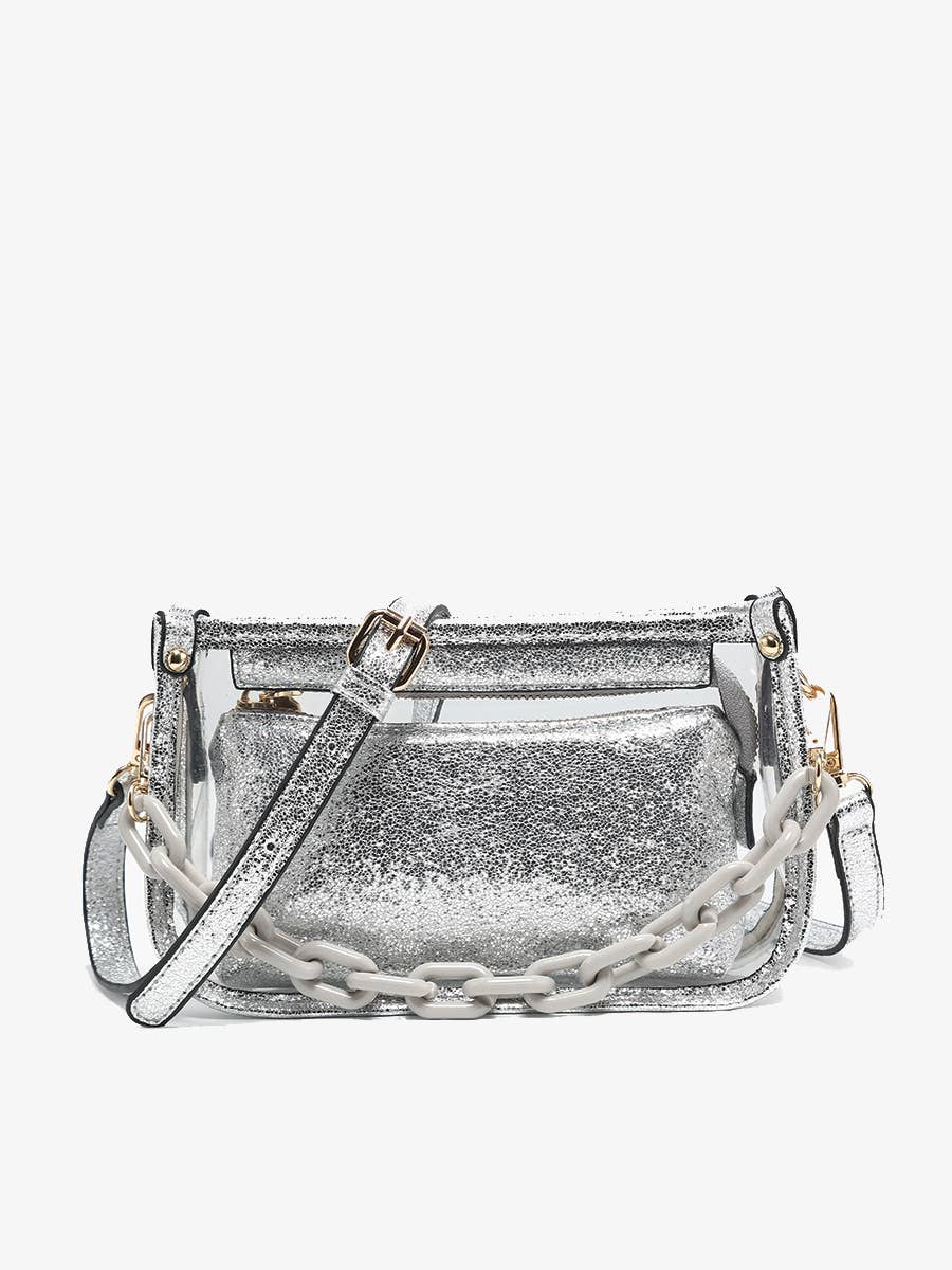 JESSICA STADIUM CLEAR CROSSBODY BAG