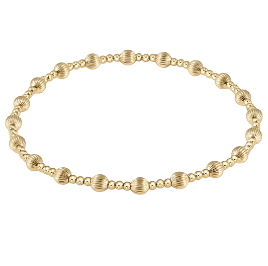 DIGNITY SINCERITY PATTERN GOLD BRACELET