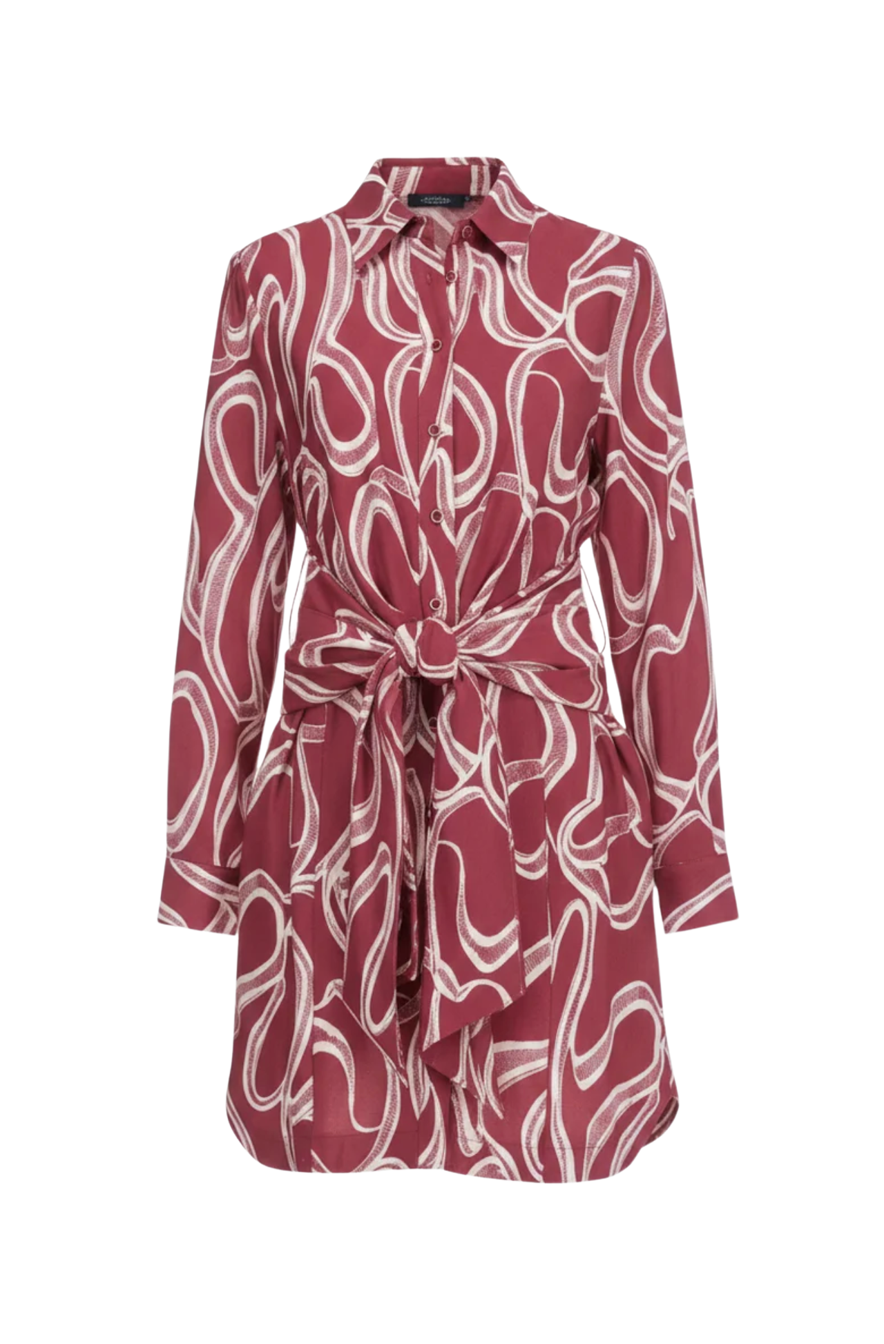 FRONT-TIE SHIRT DRESS