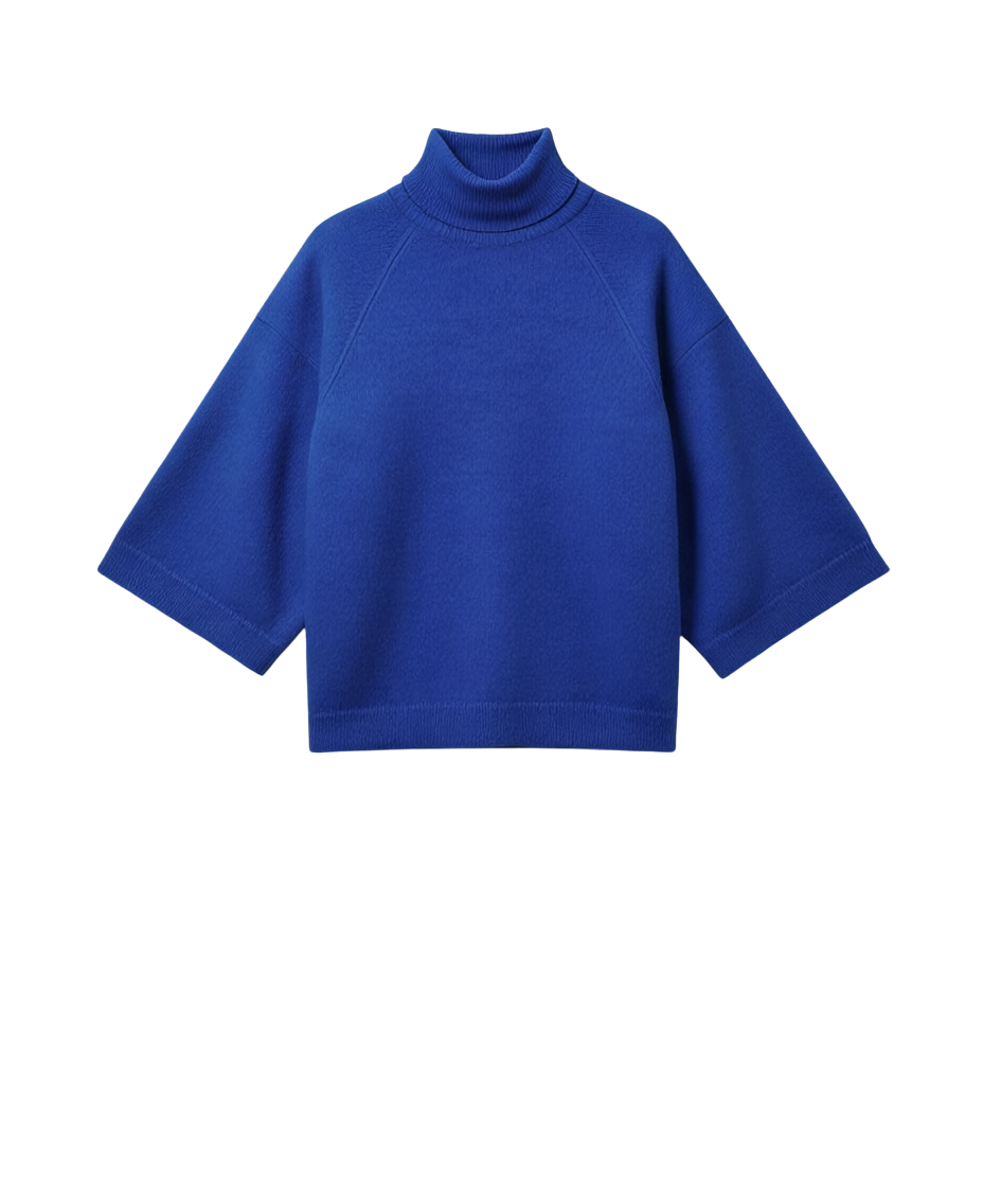 ELECTRIC BLUE KNIT SWEATER