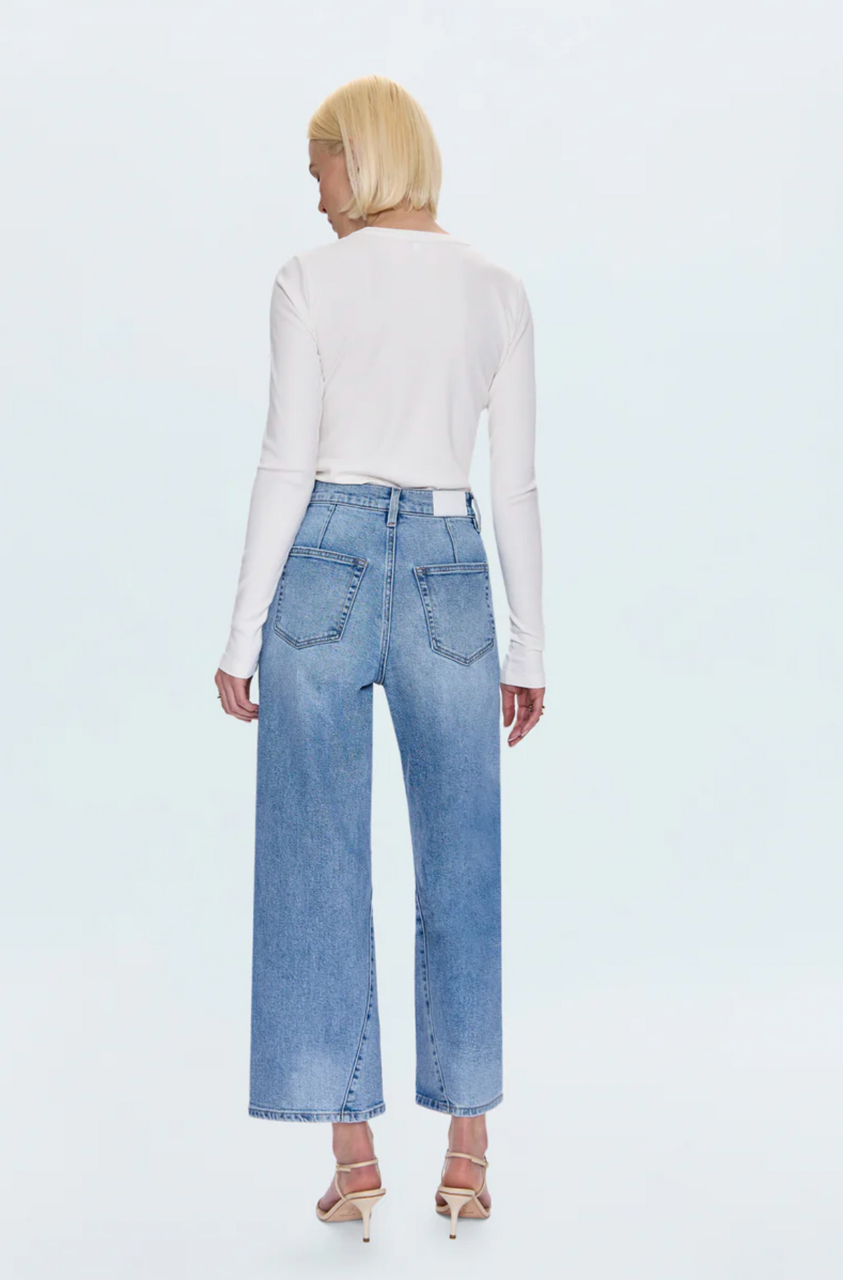 KYRA HIGH RISE BOWED ANKLE JEAN