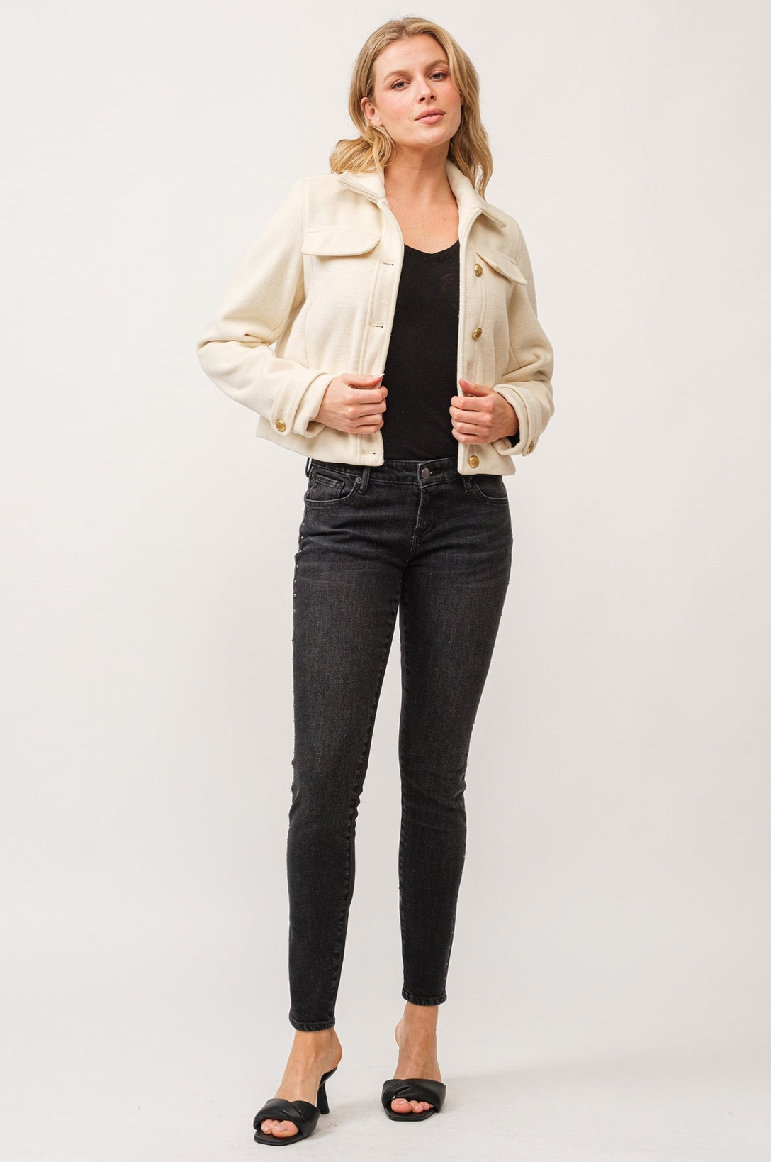 KATRIN MILITARY BUTTONS COLLARED JACKET