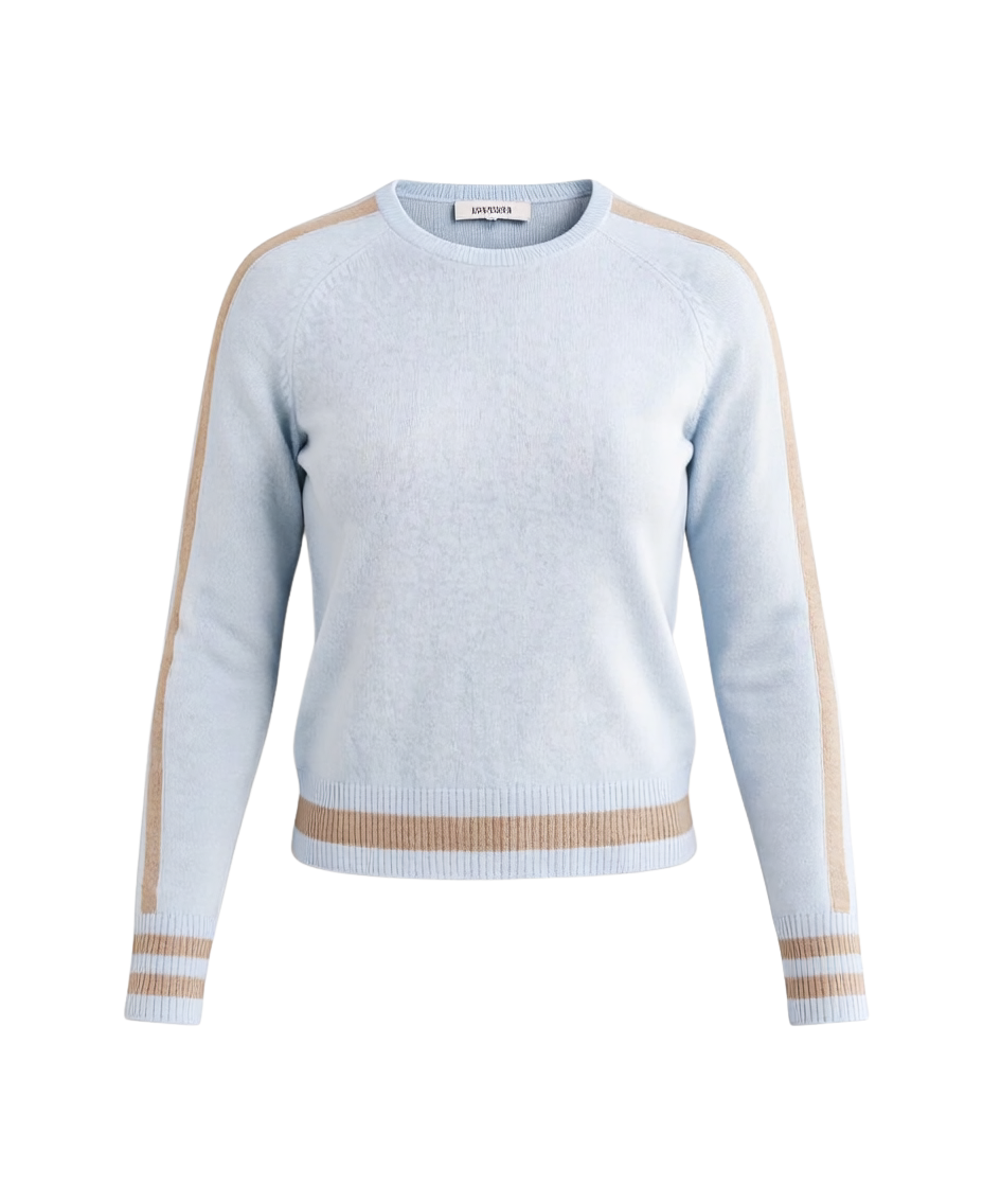 CATHY SLEEVE STRIPE CREW