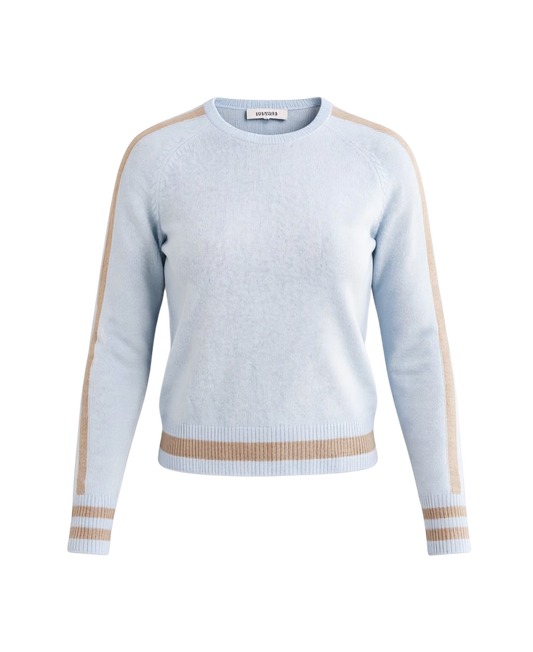 CATHY SLEEVE STRIPE CREW