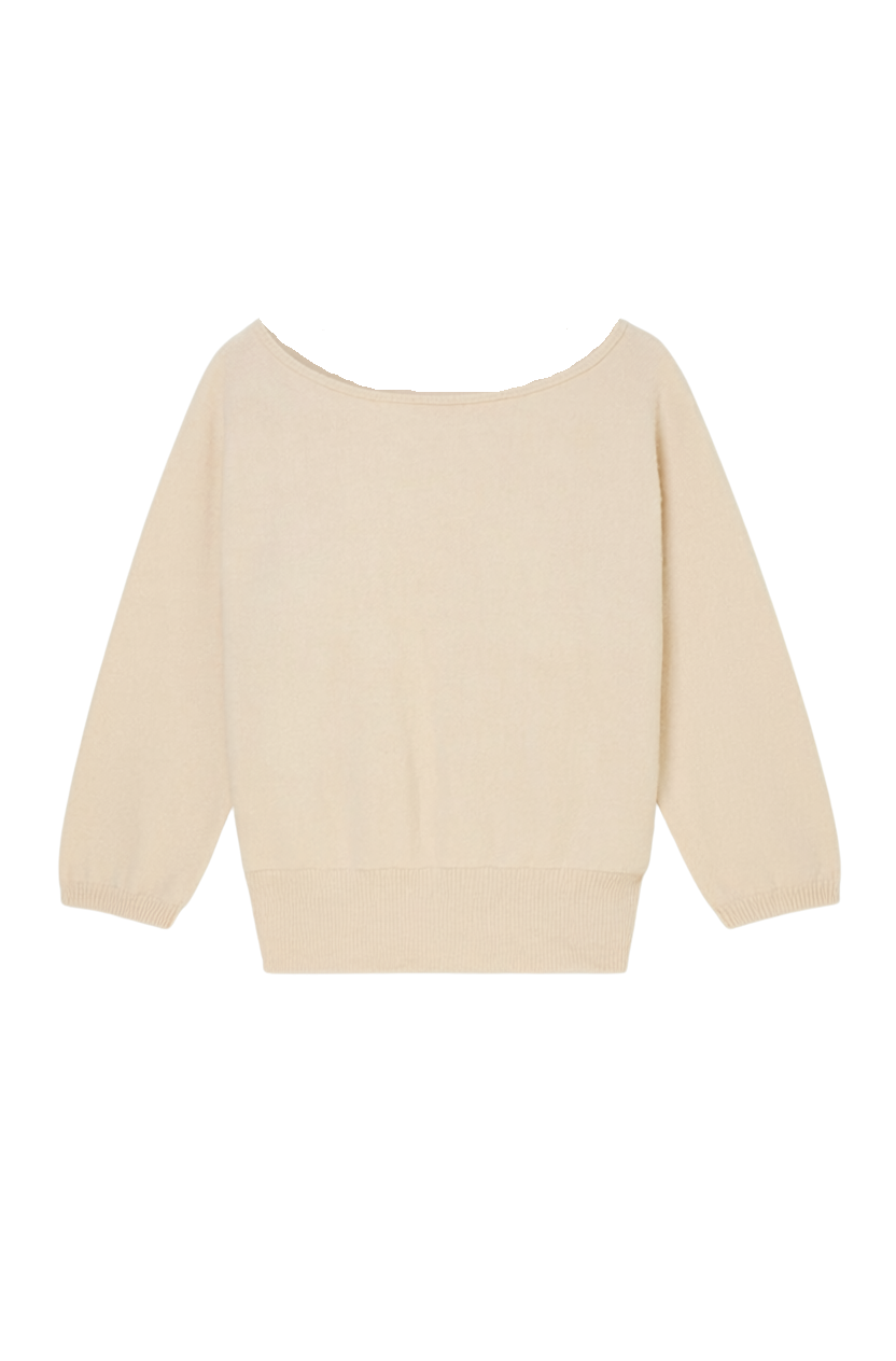 BOATNECK 3/4 SLEEVE SWEATER