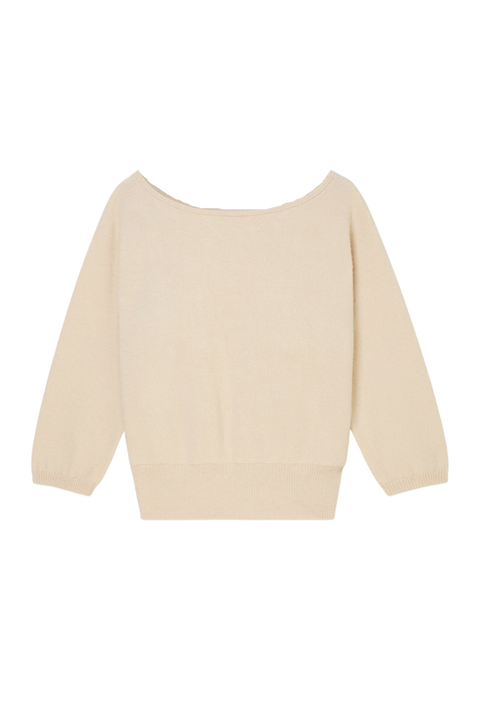 BOATNECK 3/4 SLEEVE SWEATER