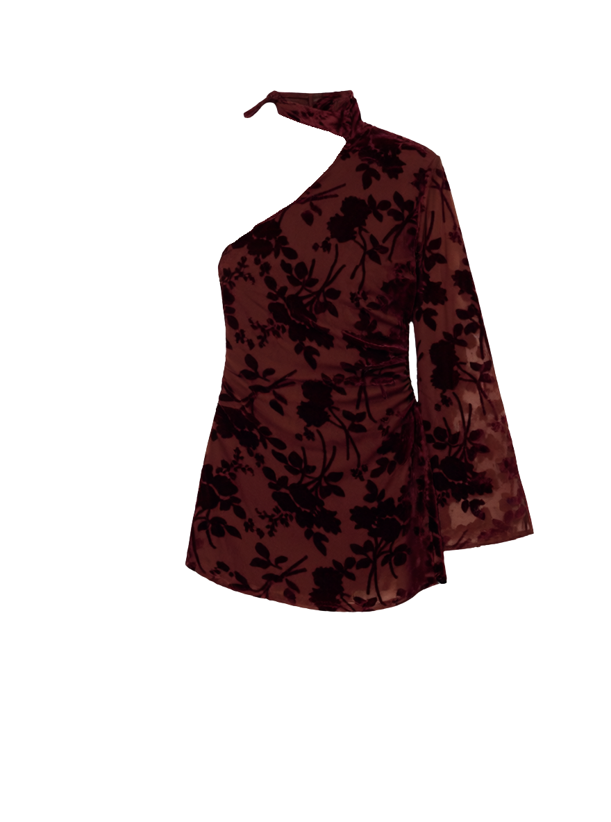 ANOUK VELVET SCARF MINI DRESS