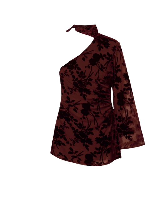 ANOUK VELVET SCARF MINI DRESS