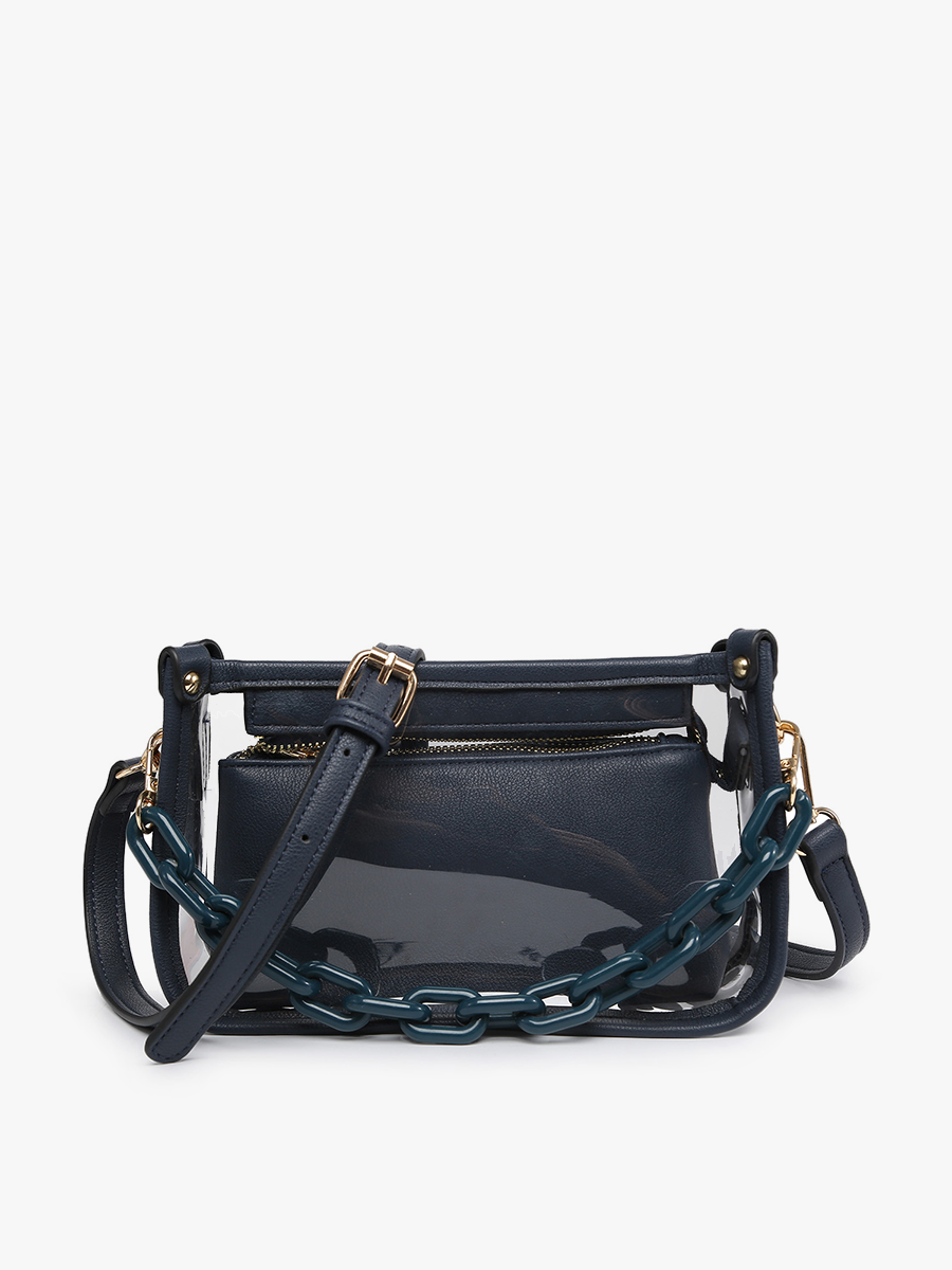 JESSICA STADIUM CLEAR CROSSBODY BAG