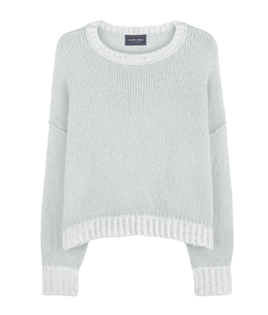 LARA MARL TRIMMED CHUNKY SWEATER