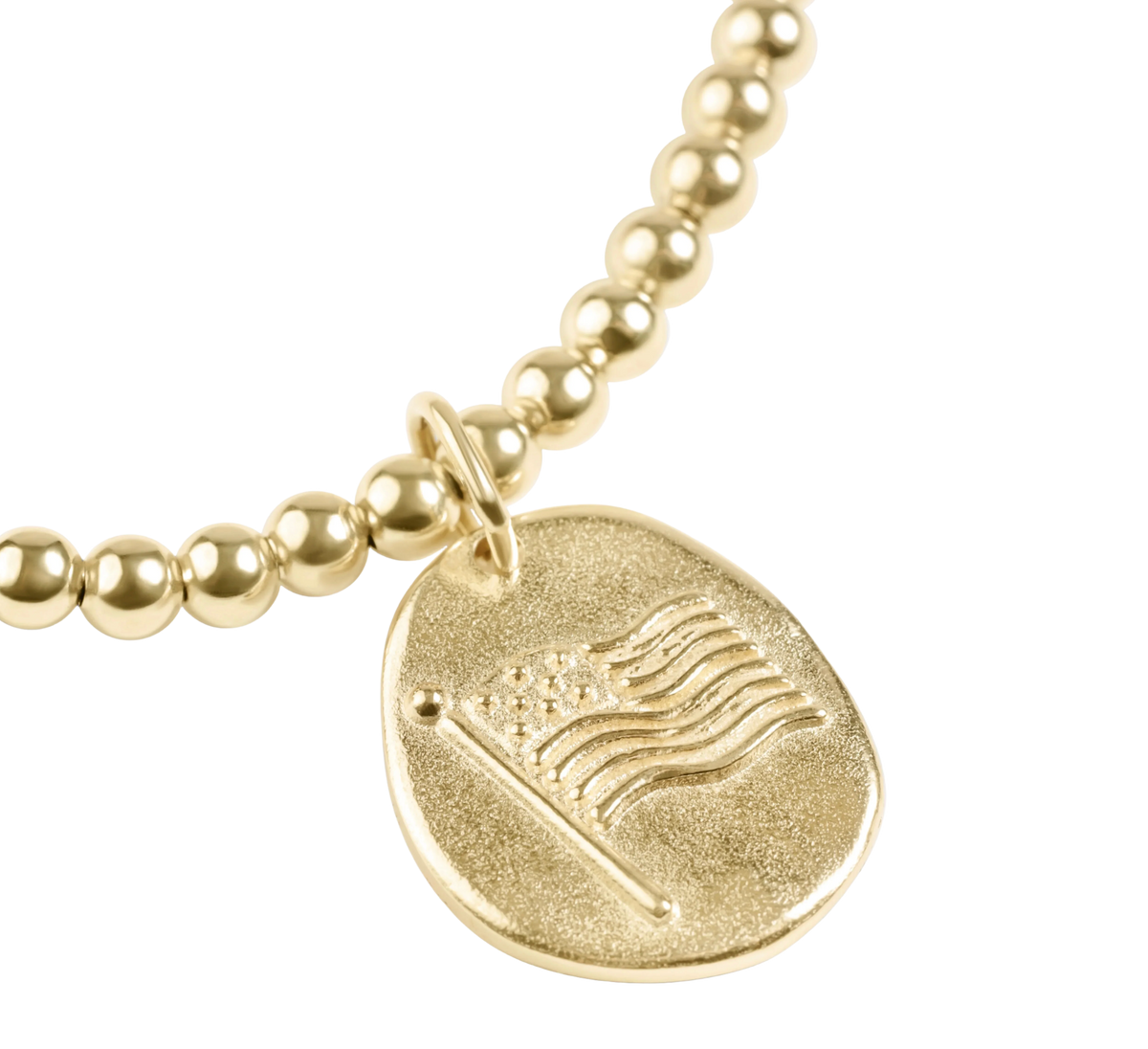 CLASSIC GOLD 3MM BRACELET W CHARM