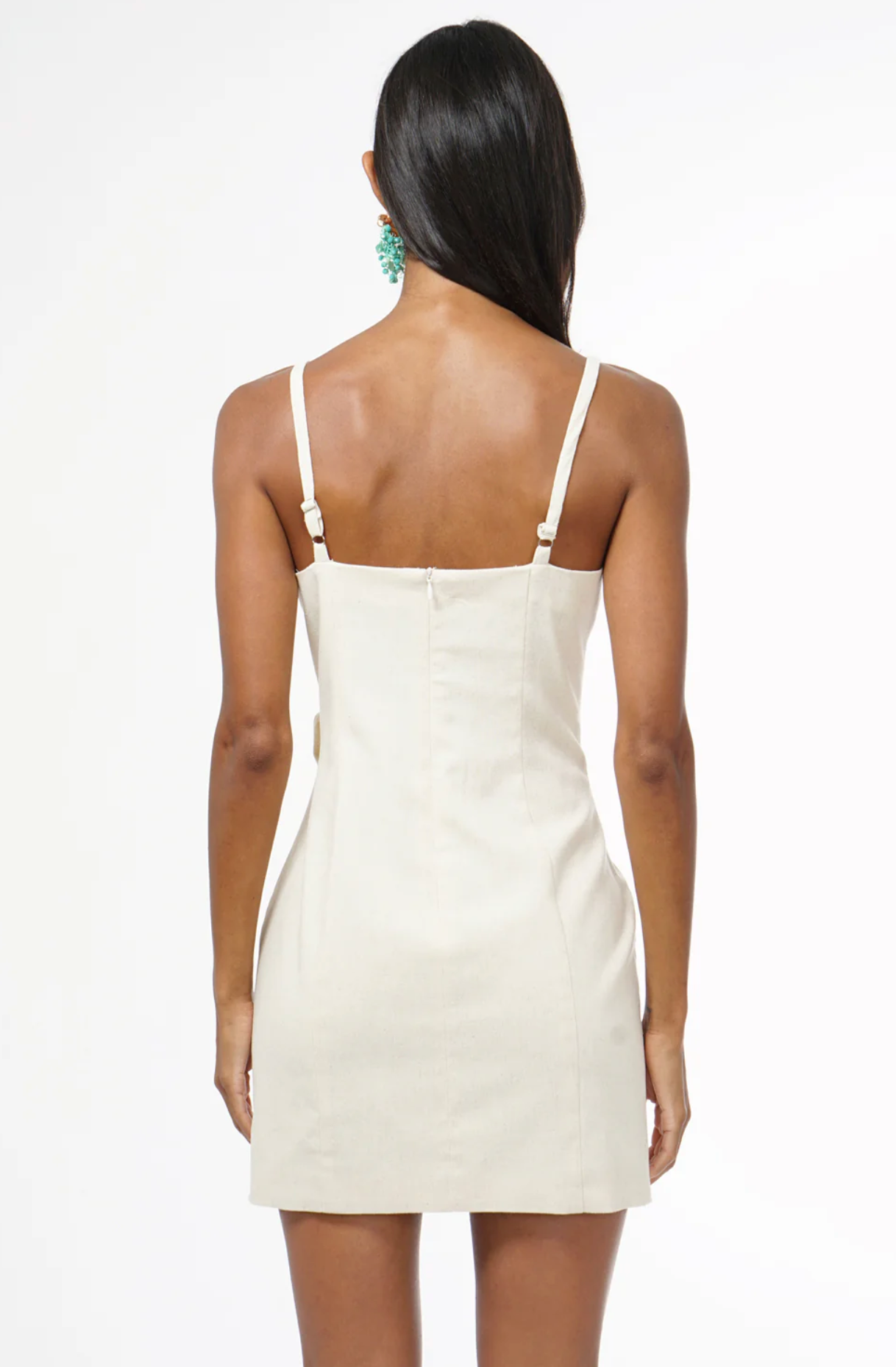 TABITHA FLORAL APPLIQUE MINI DRESS
