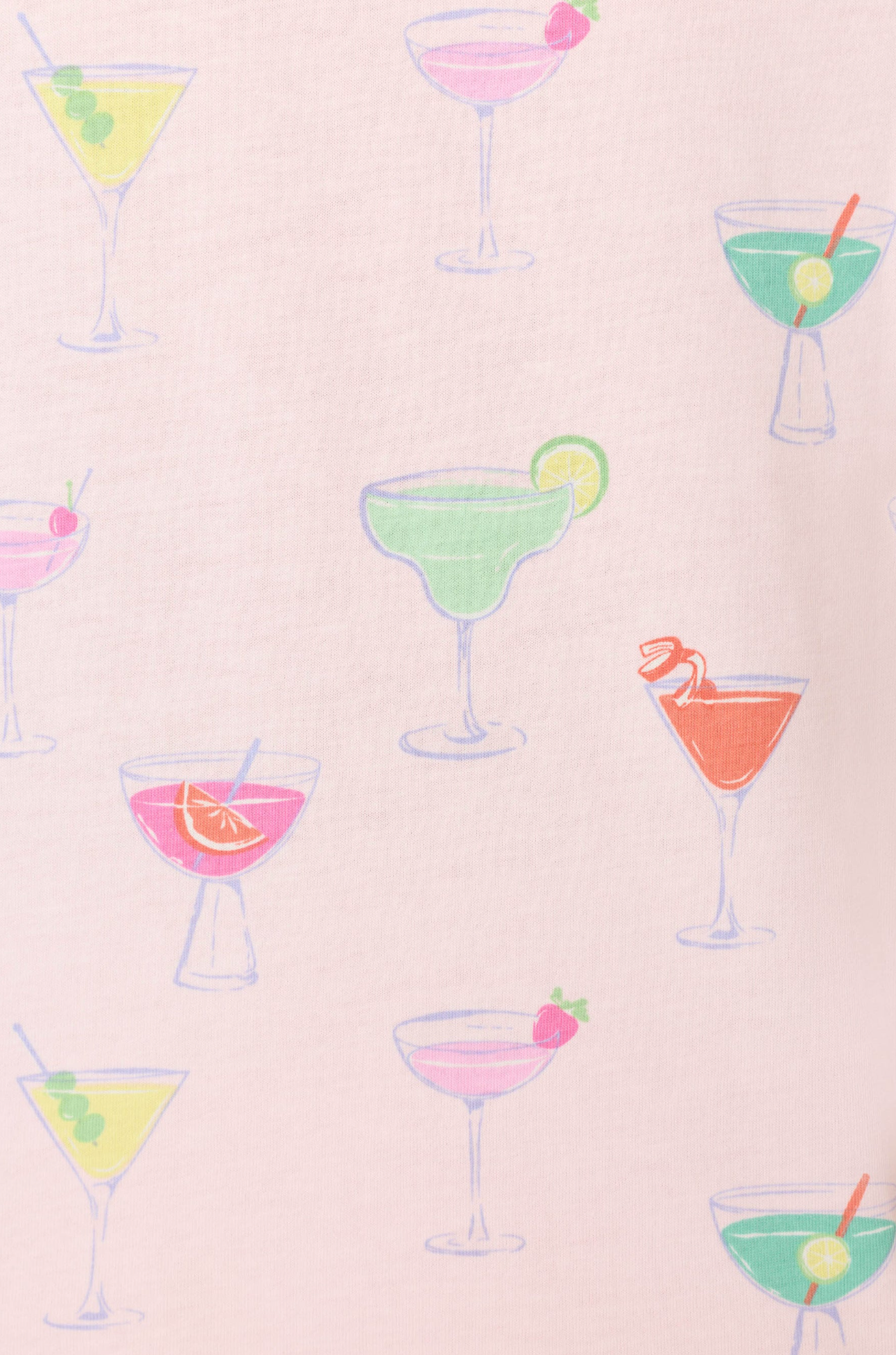 WHIMSY SIP HAPPENS CROPPED PJ SET
