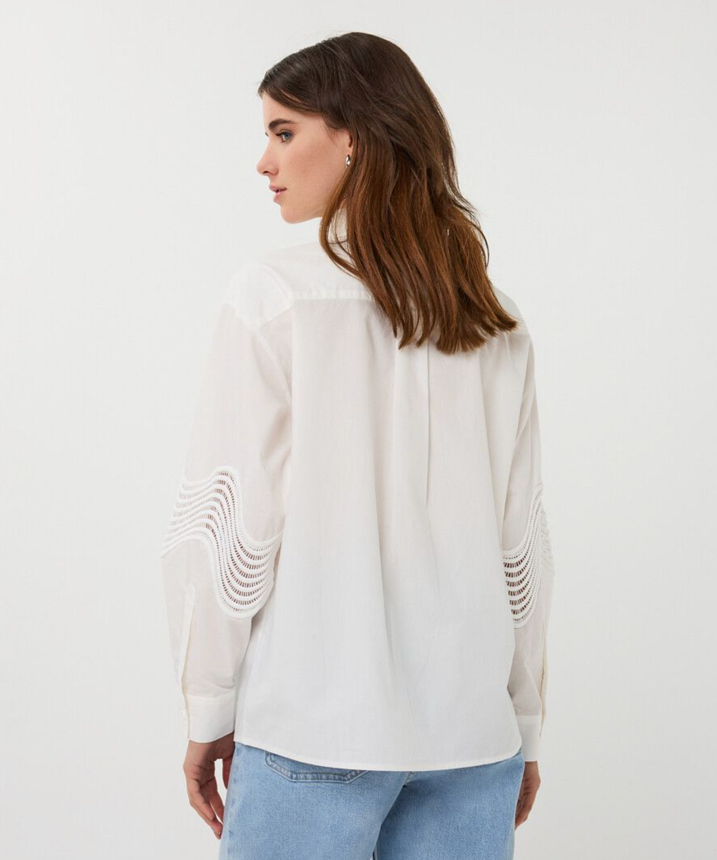 LACE POPLIN BLOUSE