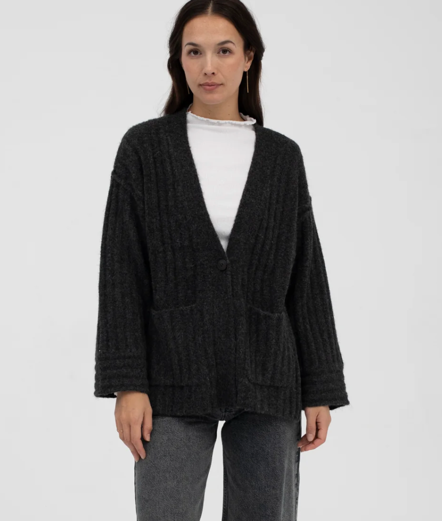 GANGAM CARDIGAN ANTHRACITE