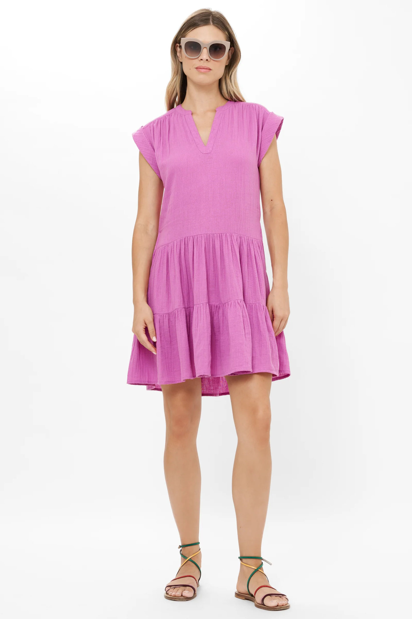 ROLL SLEEVE DRESS