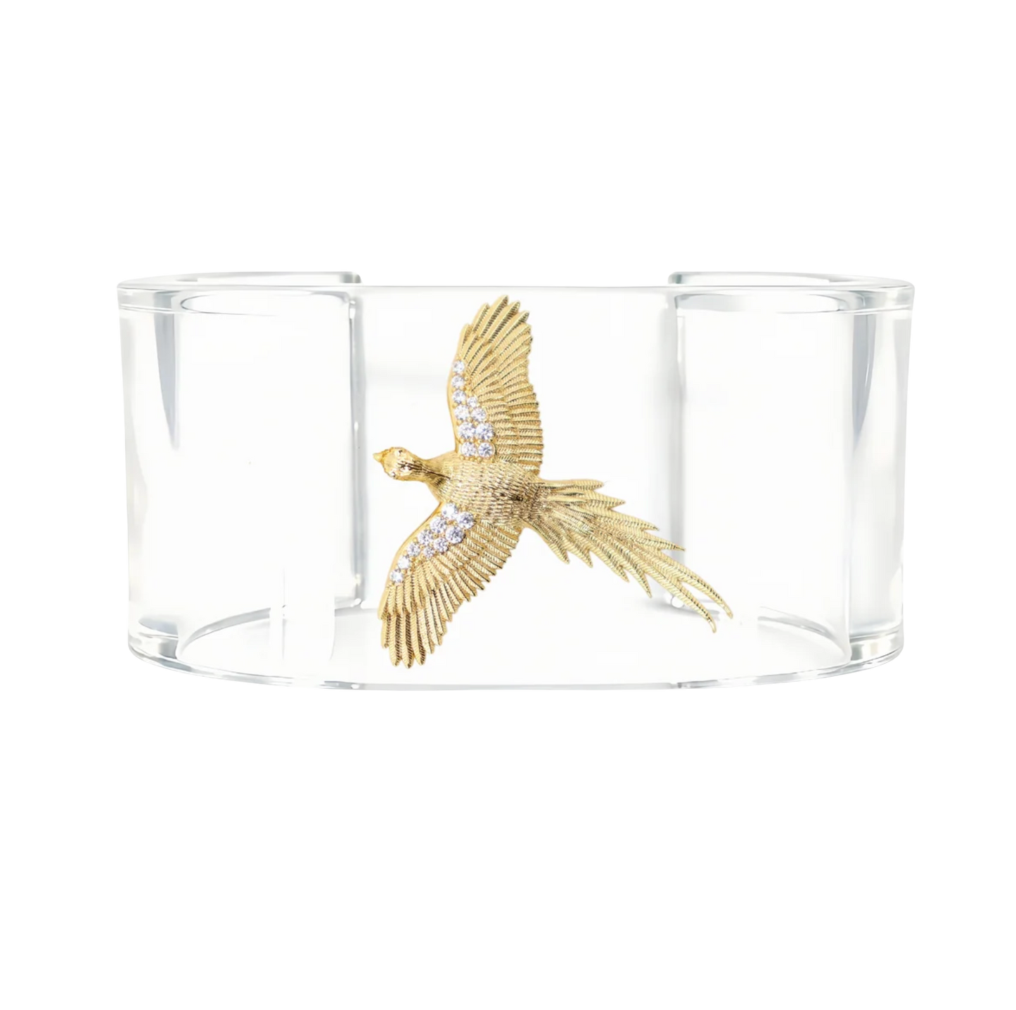 PHEASANT ACRYLIC CUFF BRACELET