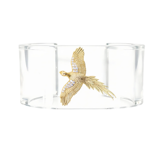 PHEASANT ACRYLIC CUFF BRACELET