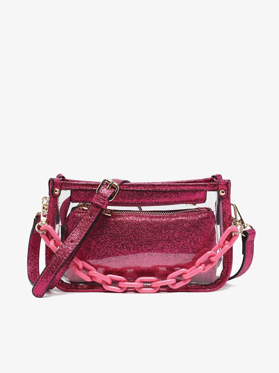 JESSICA STADIUM CLEAR CROSSBODY BAG