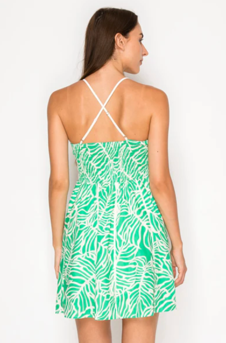 VERDE PALMS MINI DRESS