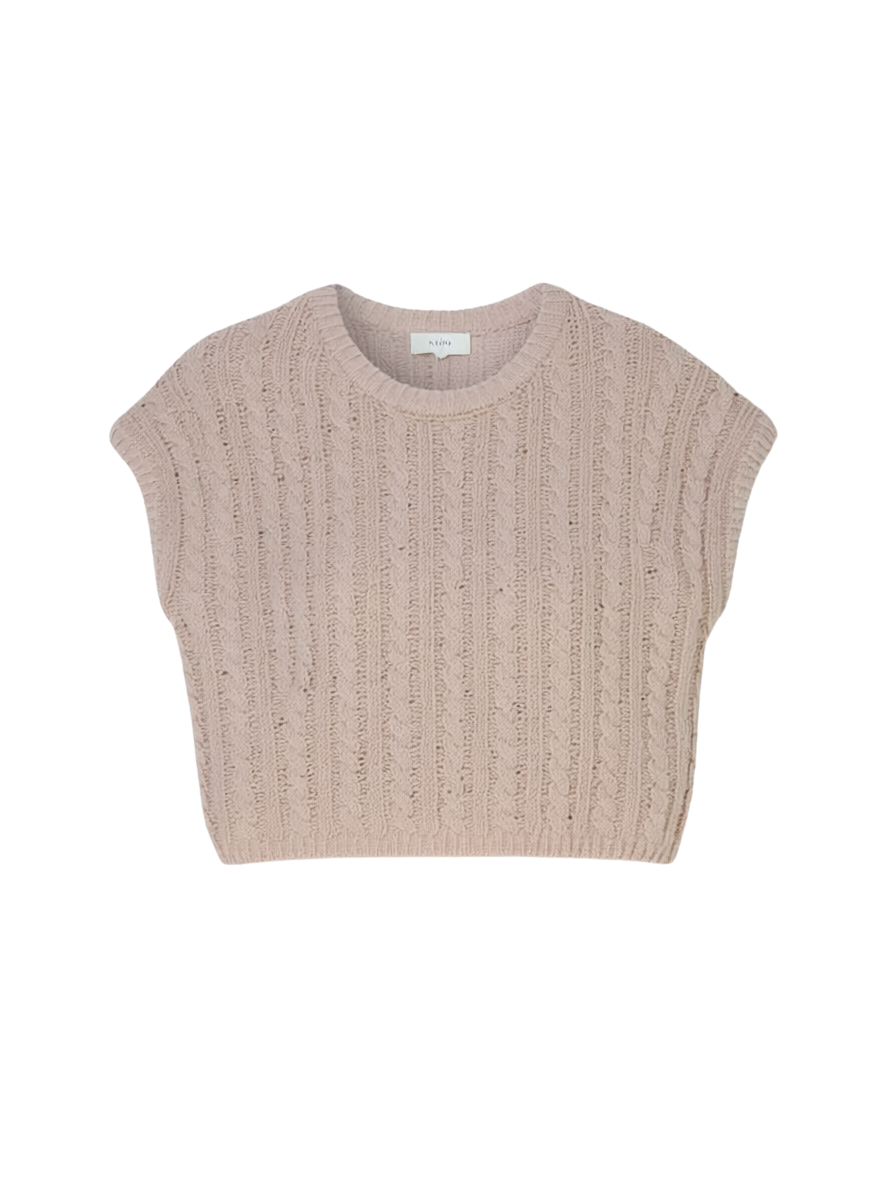 EFFORTLESS CABLE KNIT SWEATER TANK