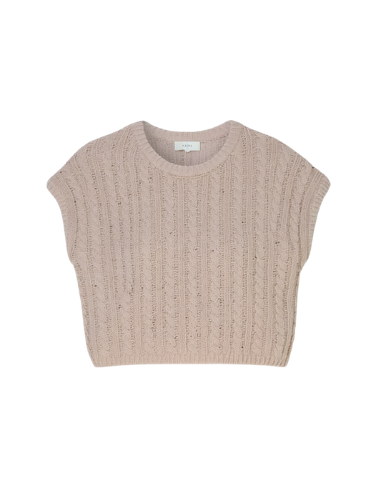 EFFORTLESS CABLE KNIT SWEATER TANK