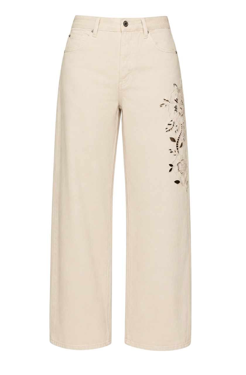 THE SHOW OFF DENIM HIGH RISE BOWED