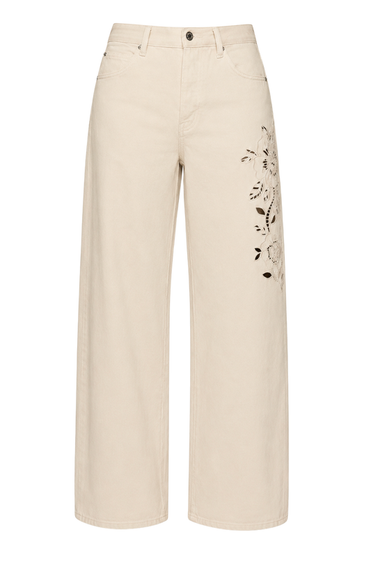 THE SHOW OFF DENIM HIGH RISE BOWED