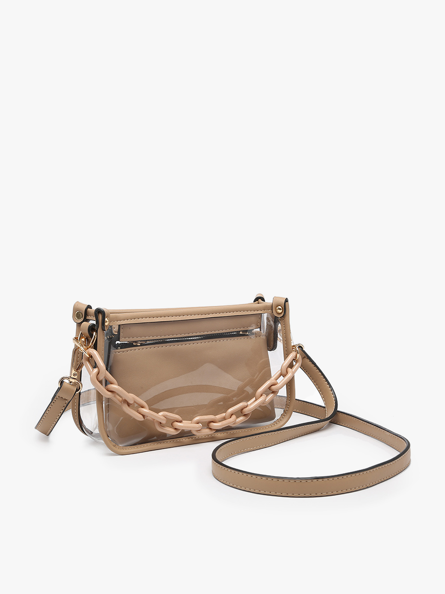 JESSICA STADIUM CLEAR CROSSBODY BAG