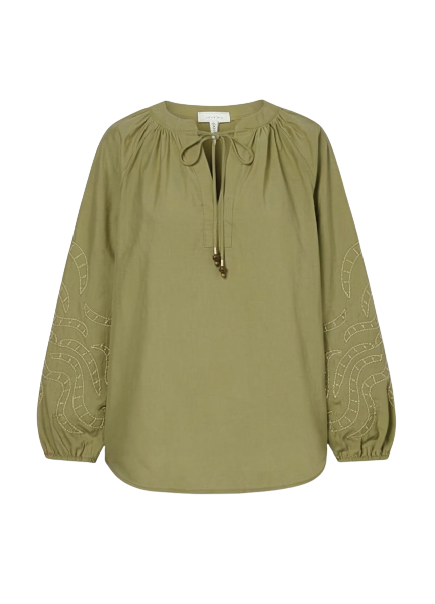 OLIVE GLOW BLOUSE