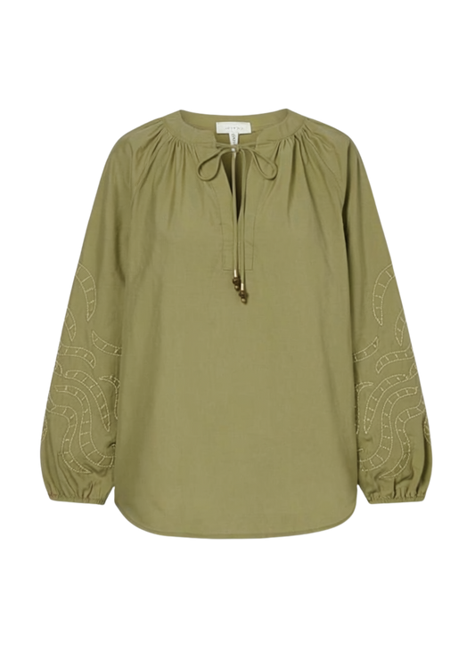 OLIVE GLOW BLOUSE