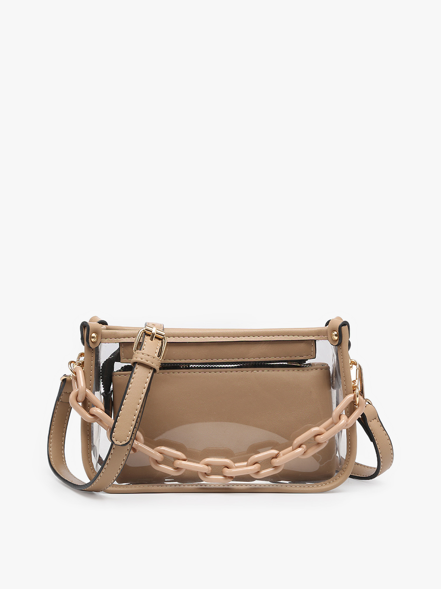 JESSICA STADIUM CLEAR CROSSBODY BAG