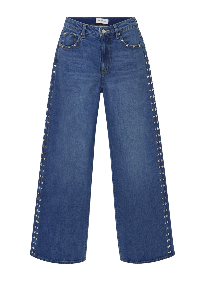 GEMMA STUDDED WIDE LEG SLOUCH