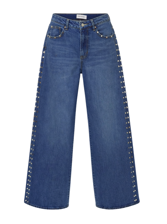 GEMMA STUDDED WIDE LEG SLOUCH