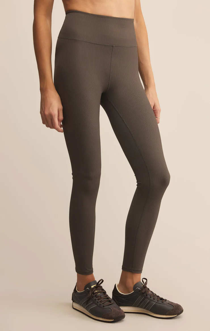 SPORTY RIBBED 7/8 LEGGING