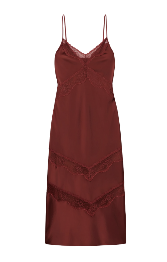 BRUNA LACE INSET MIDI DRESS
