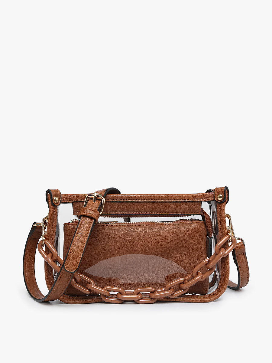 JESSICA STADIUM CLEAR CROSSBODY BAG