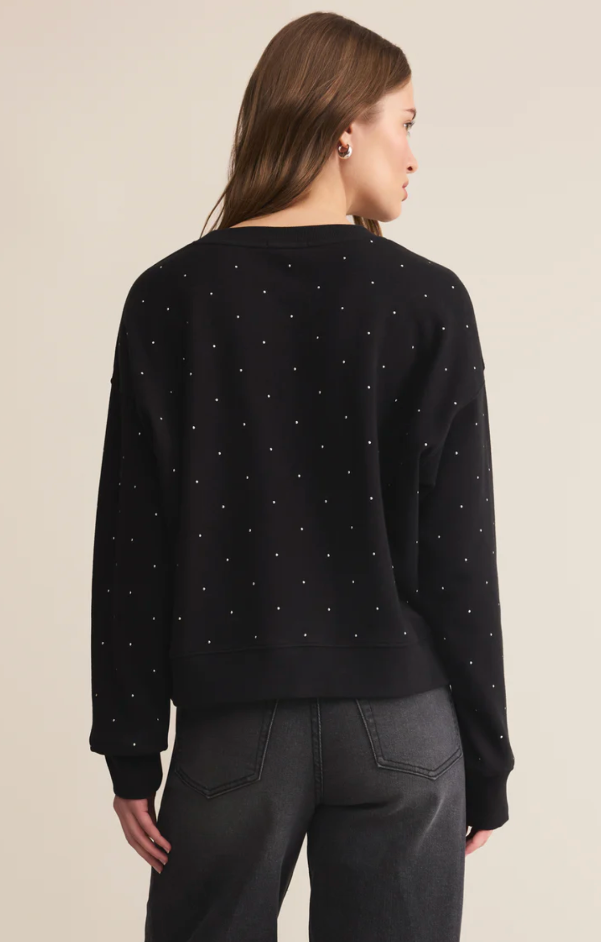 SPARKLE EMBELLISHED SWEATSHIRT