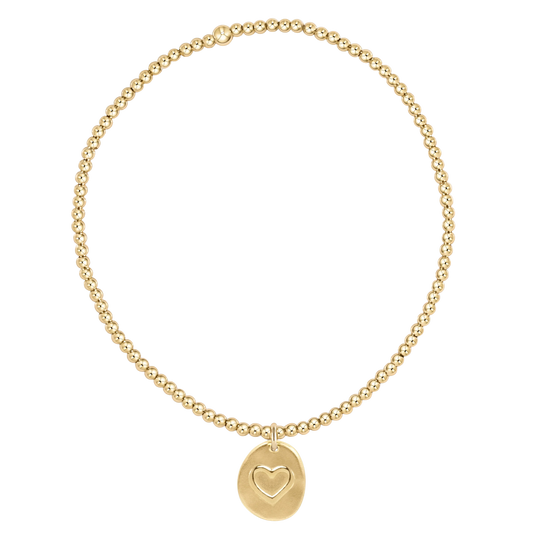 CLASSIC GOLD 2MM BRACELET W CHARM