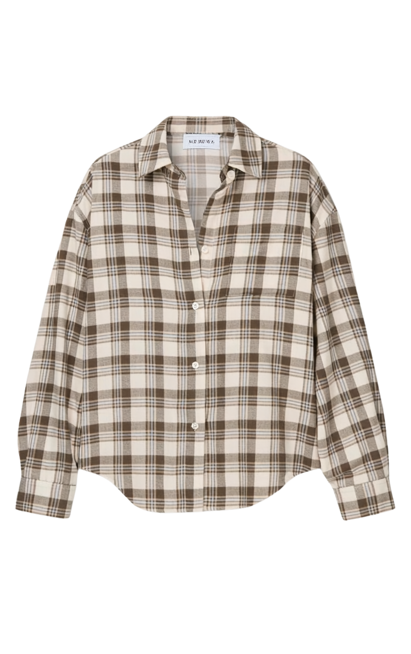 RIVER PLAID BUTTON UP