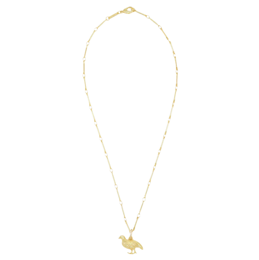 QUAIL PENDANT NECKLACE