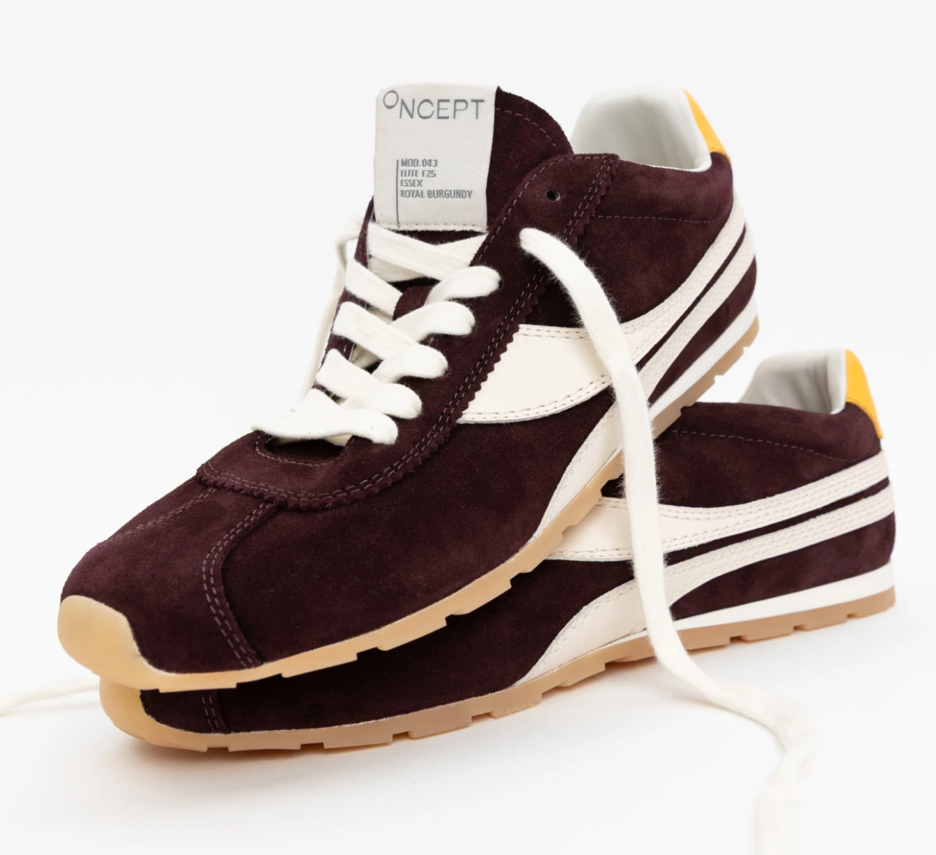 ESSEX SNEAKER ROYAL BURGUNDY VELOUR SUEDE