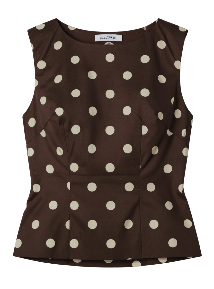 POLKA DOT TAILORED BLOUSE