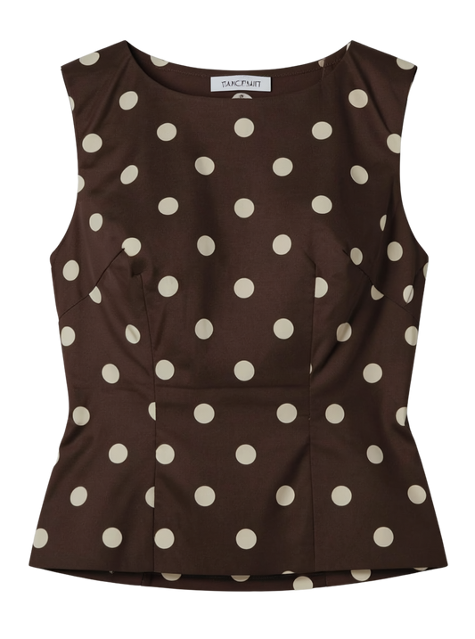 POLKA DOT TAILORED BLOUSE