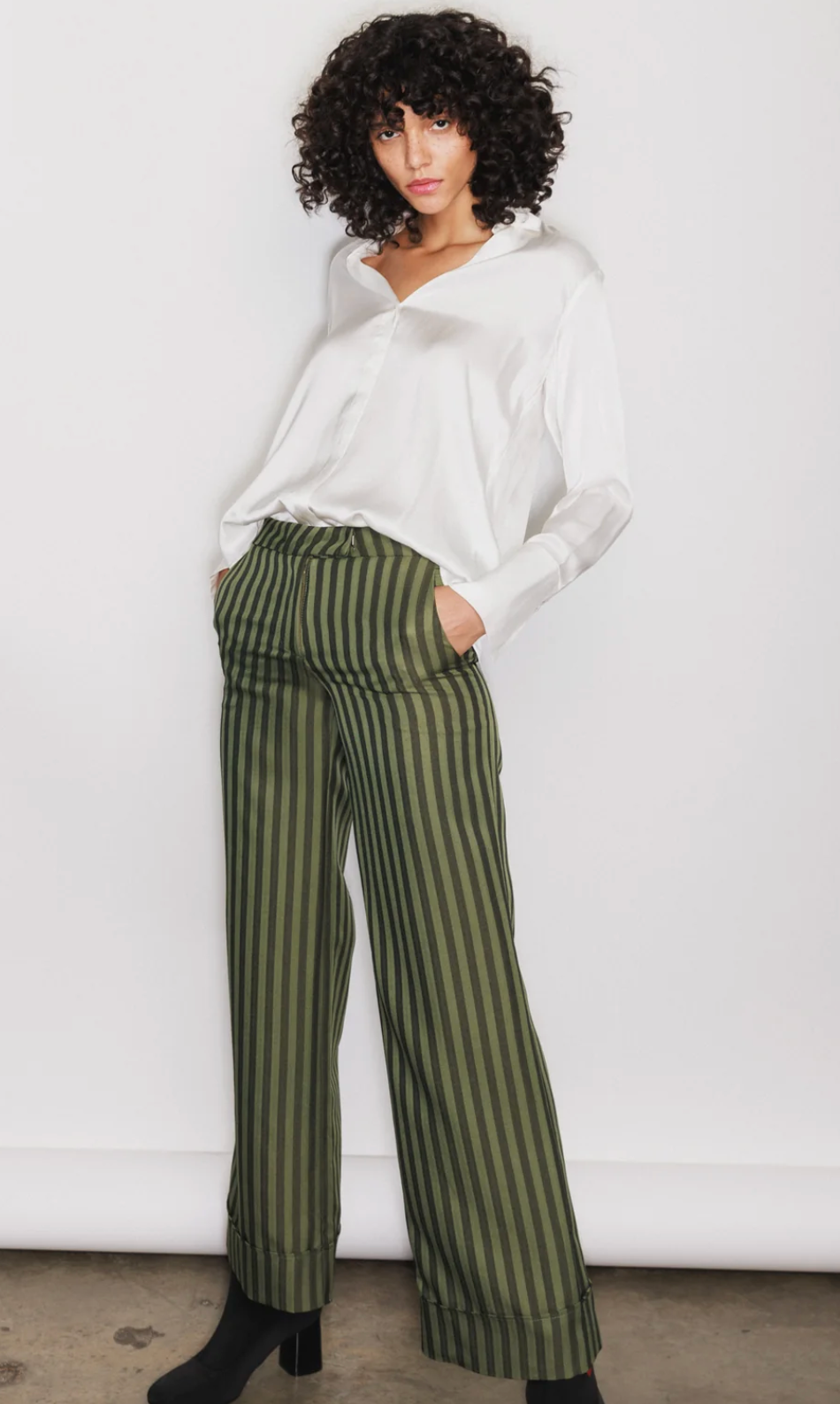 DARIA FRENCH CUFF SILK BLOUSE