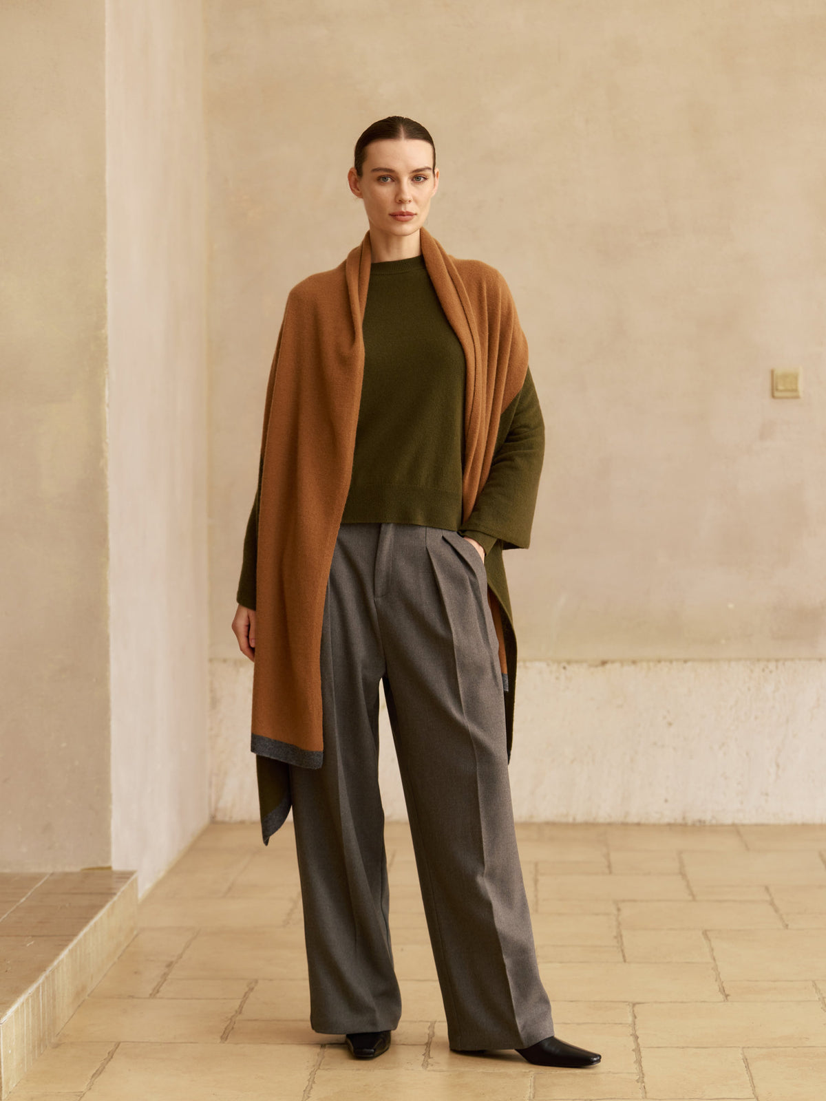 Cashmere Travel Wrap - Rugby Stripe