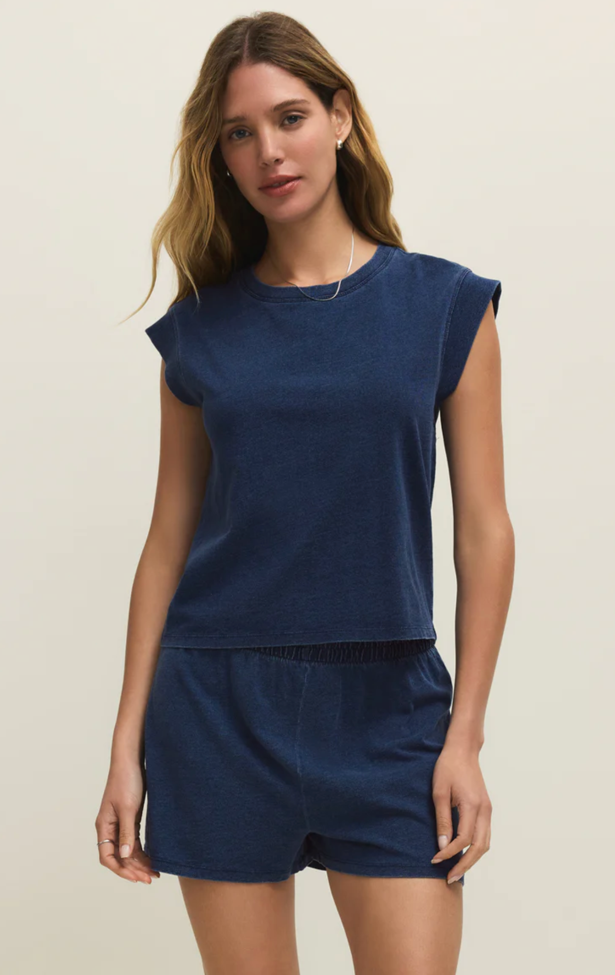CAMINO COTTON JERSEY DENIM TEE